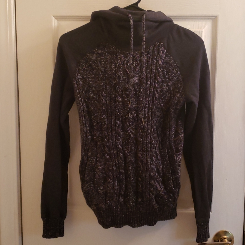 Garage Gray Drawstring Hoodie Size XS - Picture 1 of 8